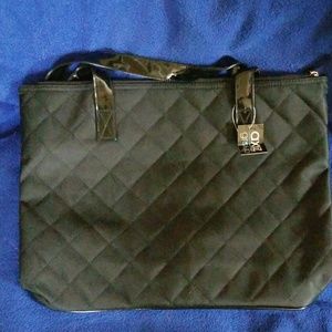Black quilted purse